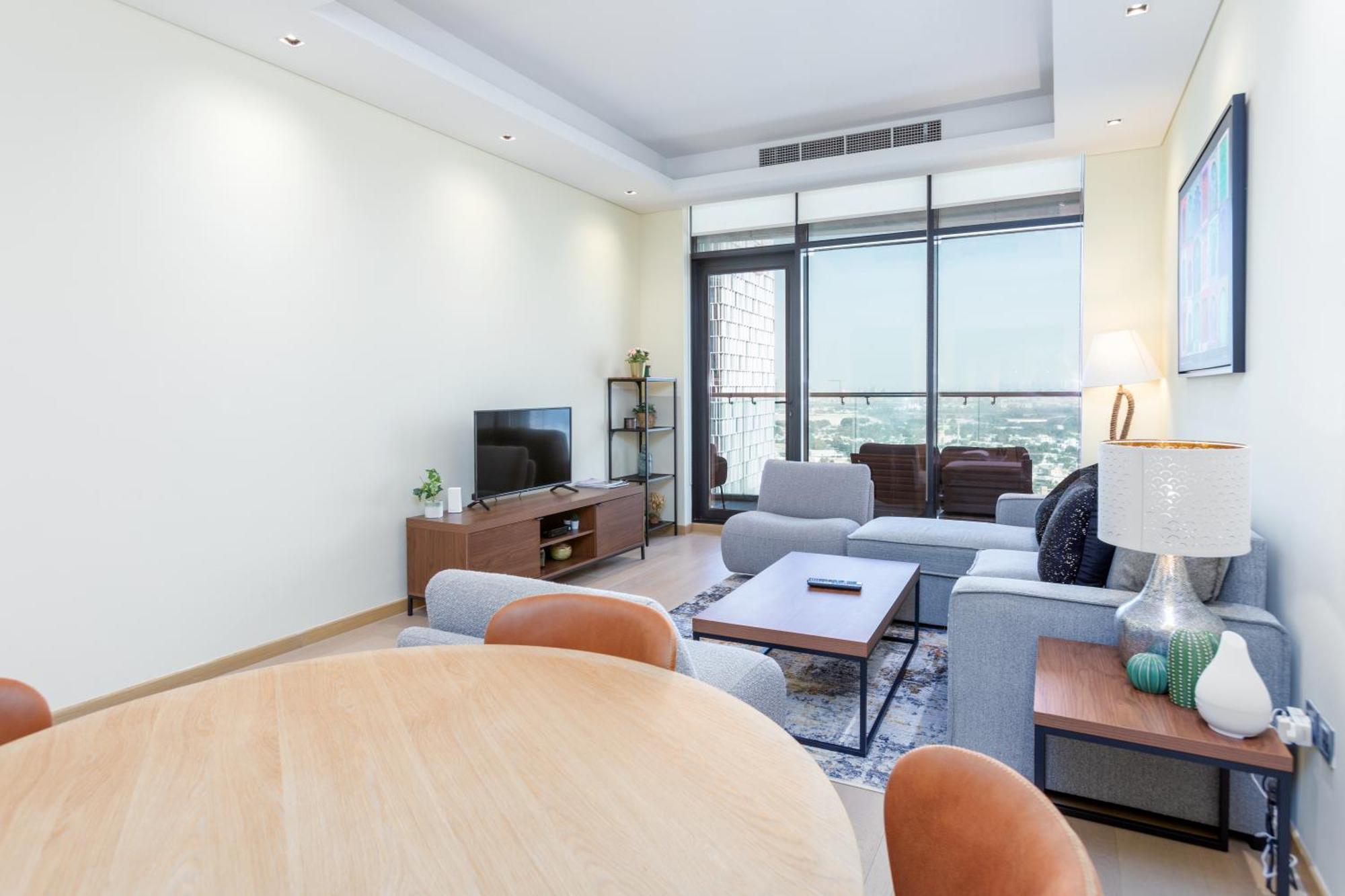 Modern 1Br Apartment, High Floor, Near Dubai Mall Eksteriør bilde