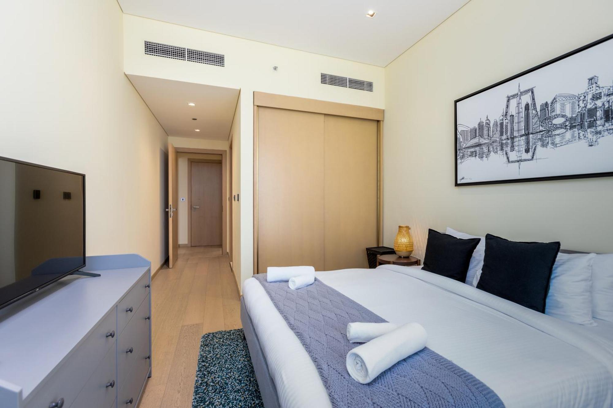 Modern 1Br Apartment, High Floor, Near Dubai Mall Eksteriør bilde
